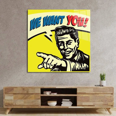 We Want You! Glass Wall Art - DIY - CreoGlass®