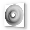 White Abstract Halftone Spiral Glass Wall Art - DIY - CreoGlass®