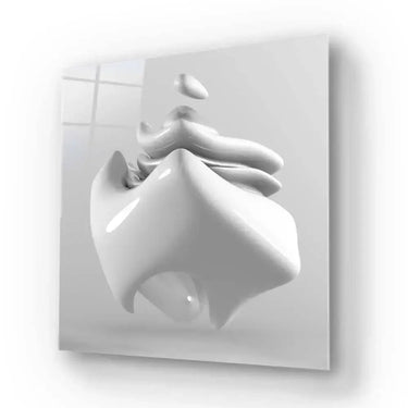 White Glossy Cube Glass Wall Art - DIY - CreoGlass®