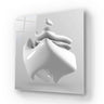 White Glossy Cube Glass Wall Art - DIY - CreoGlass®