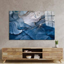 Abstract Blue and Grey Marble Glass Wall Art - DIY - CreoGlass®
