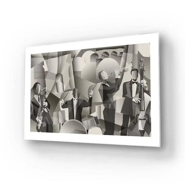 Abstract French Jazz Band Glass Wall Art - DIY - CreoGlass®