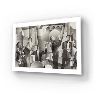 Abstract French Jazz Band Glass Wall Art - DIY - CreoGlass®