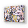 Abstract Man, Woman and their Cat Glass Wall Art - DIY - CreoGlass®