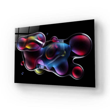 Abstract Metallic Bubbles 2 Glass Wall Art - DIY - CreoGlass®