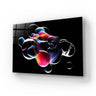 Bespoke decorative glass panel with vibrant 3D bubble design, ideal for luxury interiors and modern architecture.