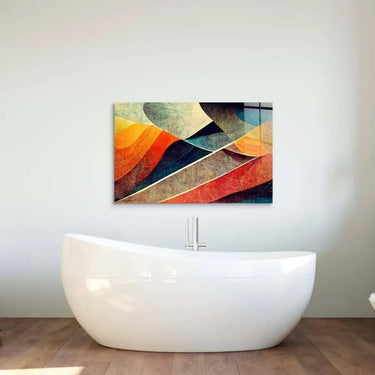 Abstract Paper Waves Glass Wall Art - DIY - CreoGlass®