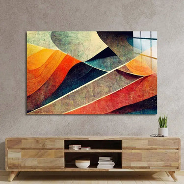 Abstract Paper Waves Glass Wall Art - DIY - CreoGlass®