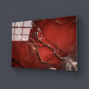 Abstract Red Alcohol Ink Marble Glass Wall Art - DIY - CreoGlass®