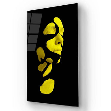 Abstract Yellow Makeup Glass Wall Art - DIY - CreoGlass®