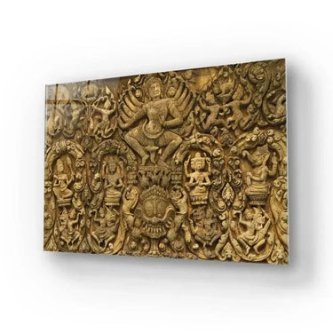 Angkor Wat Stylized Ancient Hindu Glass Wall Art - DIY - CreoGlass®