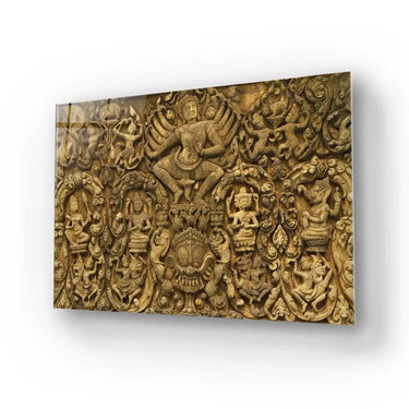 Angkor Wat Stylized Ancient Hindu Glass Wall Art - DIY - CreoGlass®