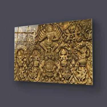 Angkor Wat Stylized Ancient Hindu Glass Wall Art - DIY - CreoGlass®