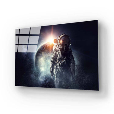 Astronaut on the Moon Glass Wall Art - DIY - CreoGlass®
