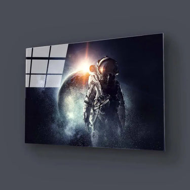 Astronaut on the Moon Glass Wall Art - DIY - CreoGlass®