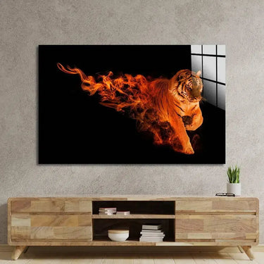 Beautiful Amur Tiger Animal Kingdom Glass Wall Art - DIY - CreoGlass®