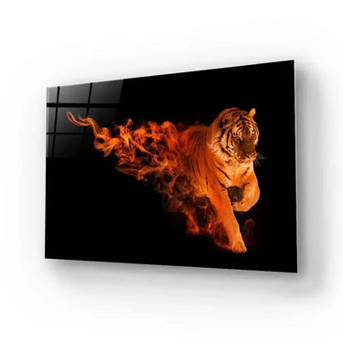 Beautiful Amur Tiger Animal Kingdom Glass Wall Art - DIY - CreoGlass®