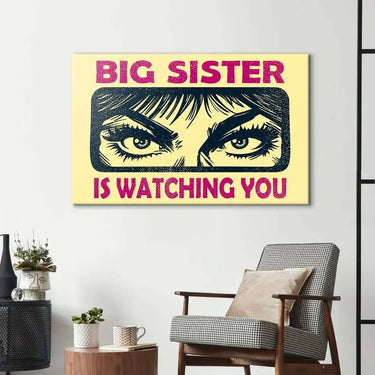 Big Sister Is Watching You Glass Wall Art - DIY - CreoGlass®