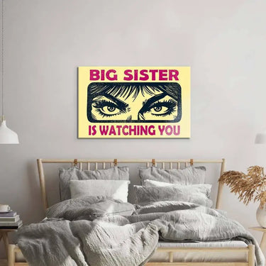 Big Sister Is Watching You Glass Wall Art - DIY - CreoGlass®