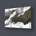 Black and Gold Geometric Clouds Glass Wall Art - DIY - CreoGlass®