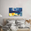 Blue and Yellow Modern Abstract Glass Wall Art - DIY - CreoGlass®