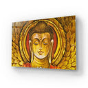 Buddha Meditation Textured Wooden Painting Glass Wall Art - DIY - CreoGlass®
