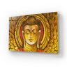 Buddha Meditation Textured Wooden Painting Glass Wall Art - DIY - CreoGlass®