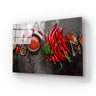 Bunch of Red Chillies Glass Wall Art - DIY - CreoGlass®