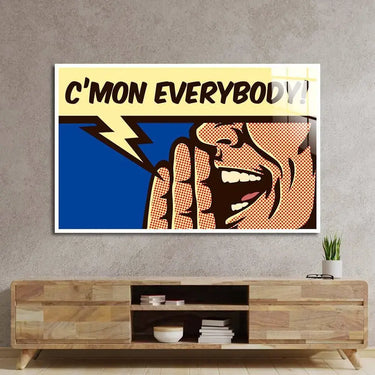 C'mon Everybody! Retro Glass Wall Art - DIY - CreoGlass®