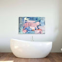 Cat under Water Glass Wall Art - DIY - CreoGlass®