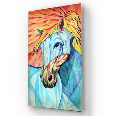 Colourful Horse Abstract Art Painting Glass Wall Art - DIY - CreoGlass®
