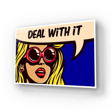 Deal With It Glass Wall Art - DIY - CreoGlass®