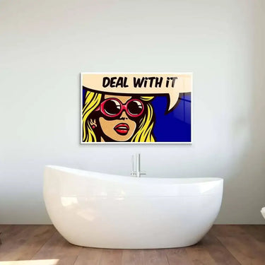 Deal With It Glass Wall Art - DIY - CreoGlass®