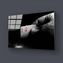 Double Aces Playing Cards Glass Wall Art - DIY - CreoGlass®