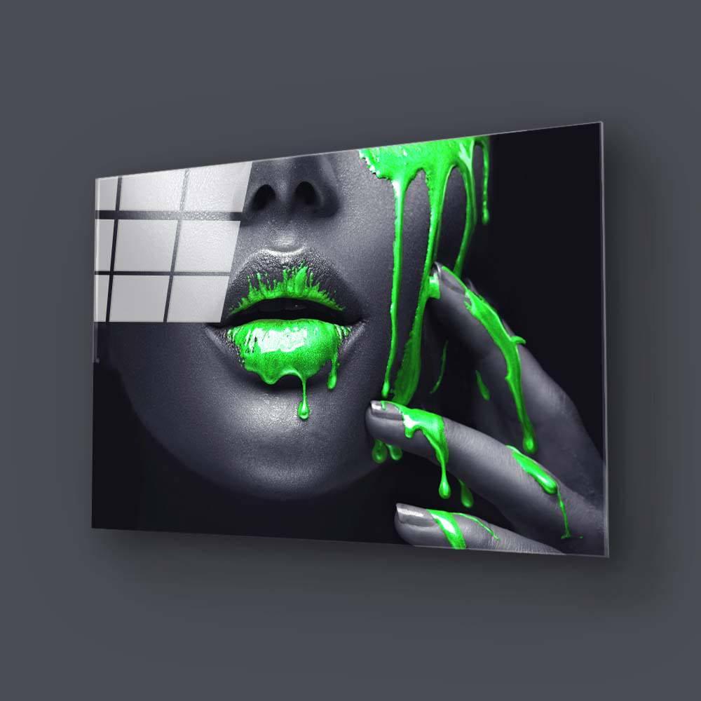 Dripping Neon Paint Glass Wall Art - DIY - CreoGlass®