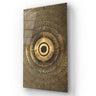 Egyptian Circle Sun Rays with Dark Textured Background Glass Wall Art - DIY - CreoGlass®