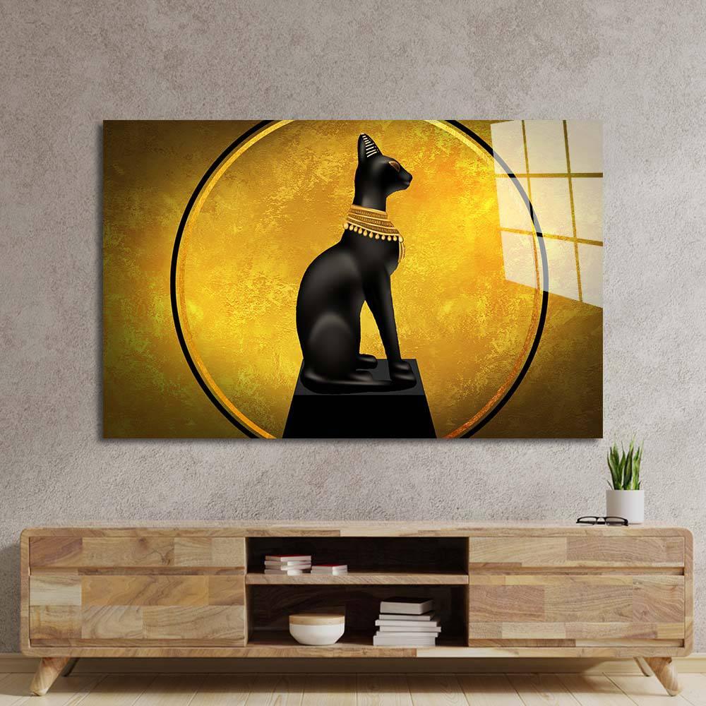 Egyptian Goddess Bastet Glass Wall Art - DIY - CreoGlass®