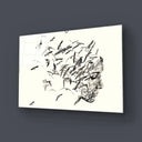 Female Silhouette with Birds Glass Wall Art - DIY - CreoGlass®