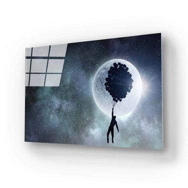 Flying to the Moon Glass Wall Art - DIY - CreoGlass®