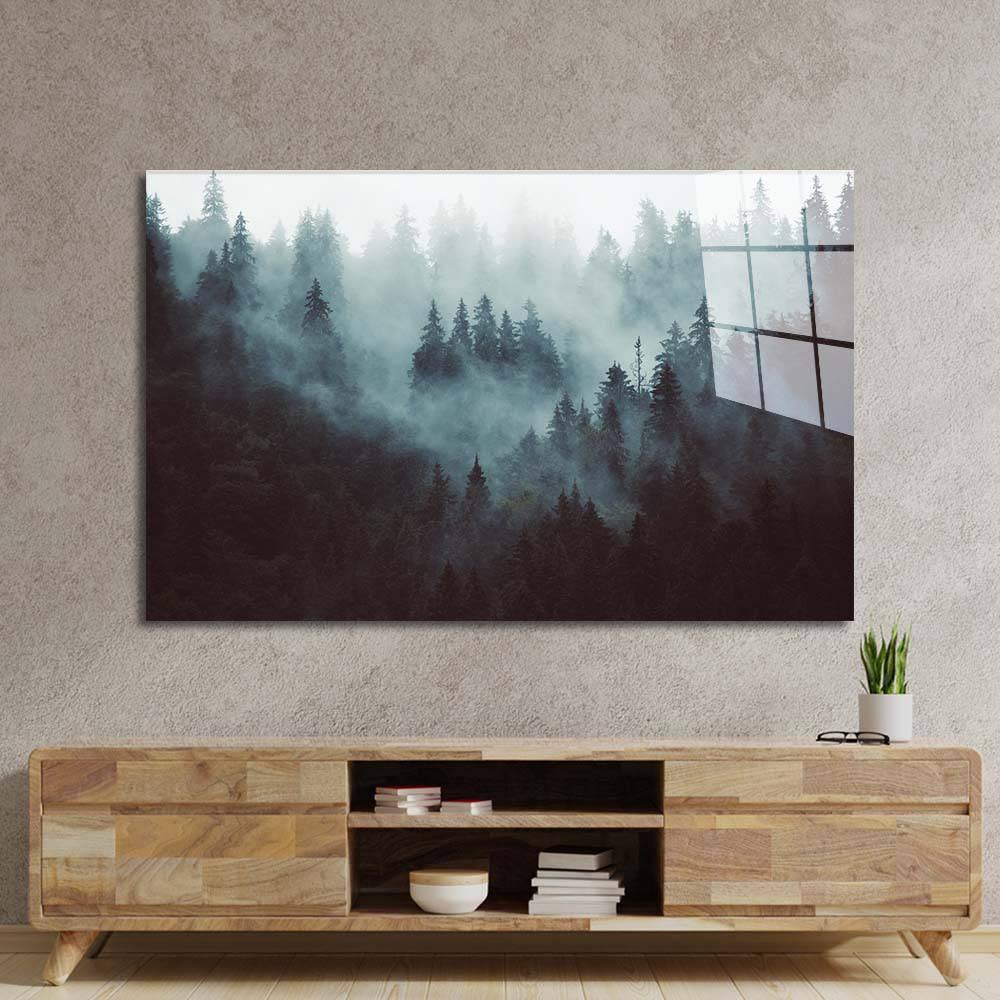 Foggy Forest Glass Wall Art - DIY - CreoGlass®
