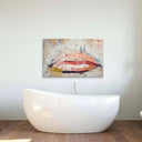 Fragmented Lips Glass Wall Art - DIY - CreoGlass®