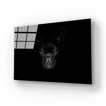 French Bulldog Black and White Photo Glass Wall Art - DIY - CreoGlass®