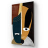Abstract geometric face art print with bold colors and modern design for contemporary interiors