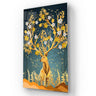 Gold Flowering Stag Glass Wall Art - Portrait Sizes - DIY - CreoGlass®
