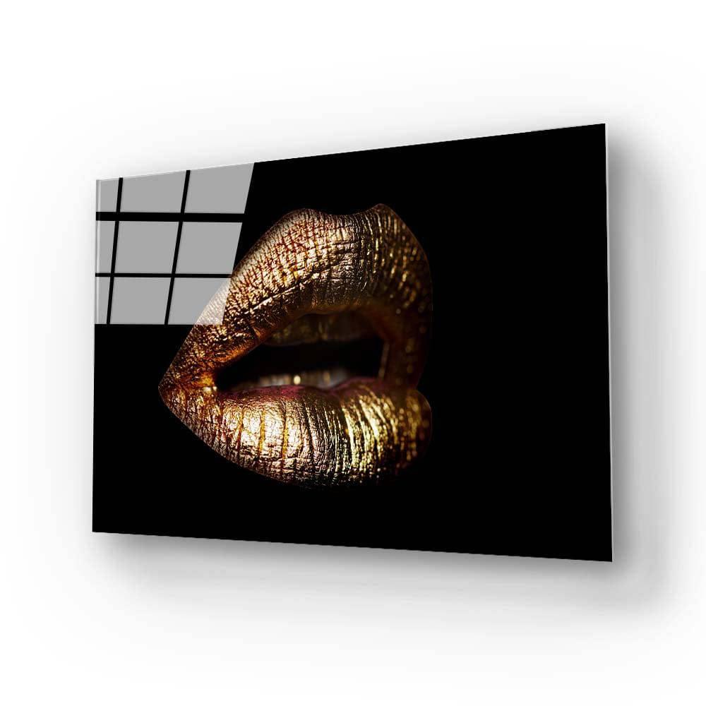 Golden Lips Glass Wall Art - DIY - CreoGlass®