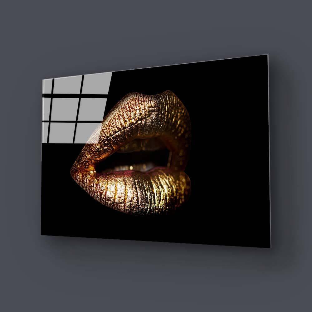 Golden Lips Glass Wall Art - DIY - CreoGlass®