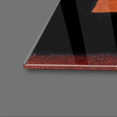 Grunge Abstract Geometric Shapes Glass Wall Art - DIY - CreoGlass®