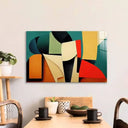 Grunge Abstract Geometric Shapes Glass Wall Art - DIY - CreoGlass®