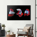 Halfmoon Betta Fish 2 Glass Wall Art - DIY - CreoGlass®