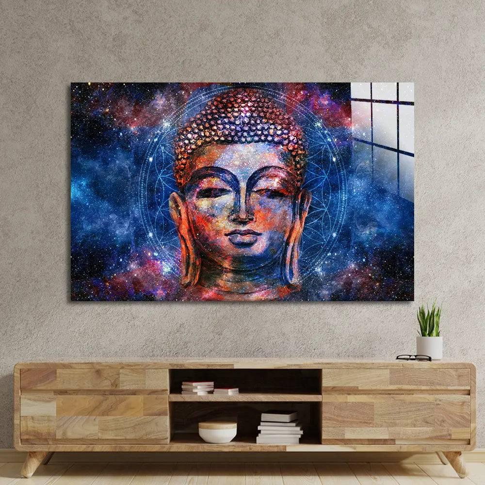 Head Lord Buddha Digital Glass Wall Art - DIY - CreoGlass®